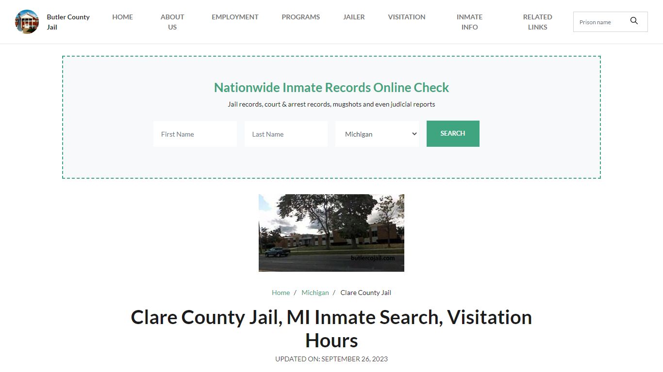 Clare County Jail, MI Inmate Search, Visitation Hours